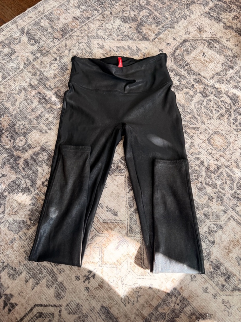SPANX Black Faux Leather Leggings